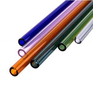 Colorido transparente beber <span class=keywords><strong>paja</strong></span> vidrio conjunto Eco pajas <span class=keywords><strong>de</strong></span> vidrio reutilizable <span class=keywords><strong>de</strong></span> vidrio personalizado pajitas caso - Product Image 1
