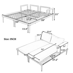 Chaise longue d'extérieur 2-en-1 rembourrée en rotin beige avec plateau en bois et structure métallique pour terrasse et bord de piscine – Offre Spéciale - Product Image 6