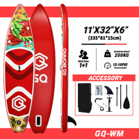 Fabrication OEM en Chine, vente en gros, planche de paddle gonflable personnalisée SUP 11'*32''*6'', planche de paddle gonflable