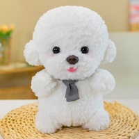 Peluche Chiot Bichon Frisé en Polyester, Taille 25cm-35cm, Cadeau Unisexe pour Enfants, Vente en Gros Fabricant