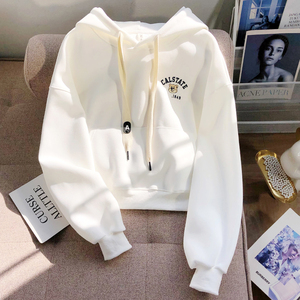 PB & ZA 2022, venta al por mayor, Tops de Otoño e Invierno para mujer, nuevo cárdigan suelto con cremallera, suéter con capucha bordado de texto para mujer 1131893 - Product Image 6