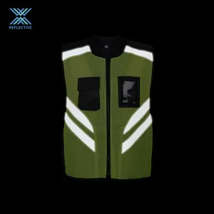 LX Wholesale Low MOQ Engineer Safety Vest Industrial Vest Class 2 Reflective Waistcoat Safety Vest Construction