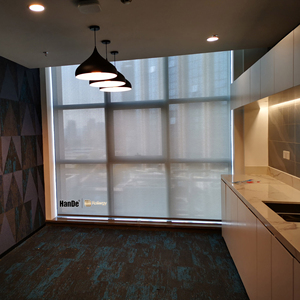 Custom Built-In French <strong>Door</strong> Indoor Black Out Motorised Cordless Eco-Friendly <strong>Window</strong> Roller <strong>Blinds</strong> for Hotel - Product Image 4
