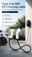 Câble de charge pour véhicules électriques OEM Type 2 vers GB/T, 16A, triphasé, 5M, TPU, IEC 62196 vers GB/T 20234