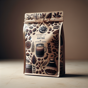 Sac à café anti-odeur avec valve Impression personnalisée à barrière haute de 8oz Pochette à fermeture éclair debout en feuille d'aluminium - Product Image 5