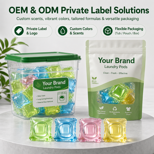 Plant Based Eco Friendly <b>Laundry</b> Detergent Pods Single Chamber Pods Concentrated Washing Liquid Capsules Factory OEM - Product Image 2