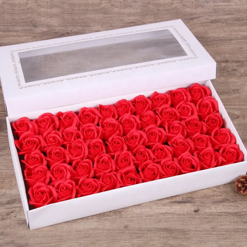 E-1109 5cm 3 katmanlı tabanlı desteklenen sabun çiçek gül sabunu çiçek hediye sevgililer günü için