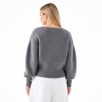 Pull-over en tricot pour femme avec logo personnalisé, col rond, manches longues, couleur unie, décontracté, hiver, polyester, doux et confortable, fabrication OEM et ODM