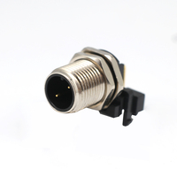 Conectores Codificados M12 para Montaje en Panel Dongguan, Arnés de 2 Pines, IP67/IP68, Resistentes al Agua, Contacto de Cobre, Clasificación 10A/6A, Longitud Personalizada