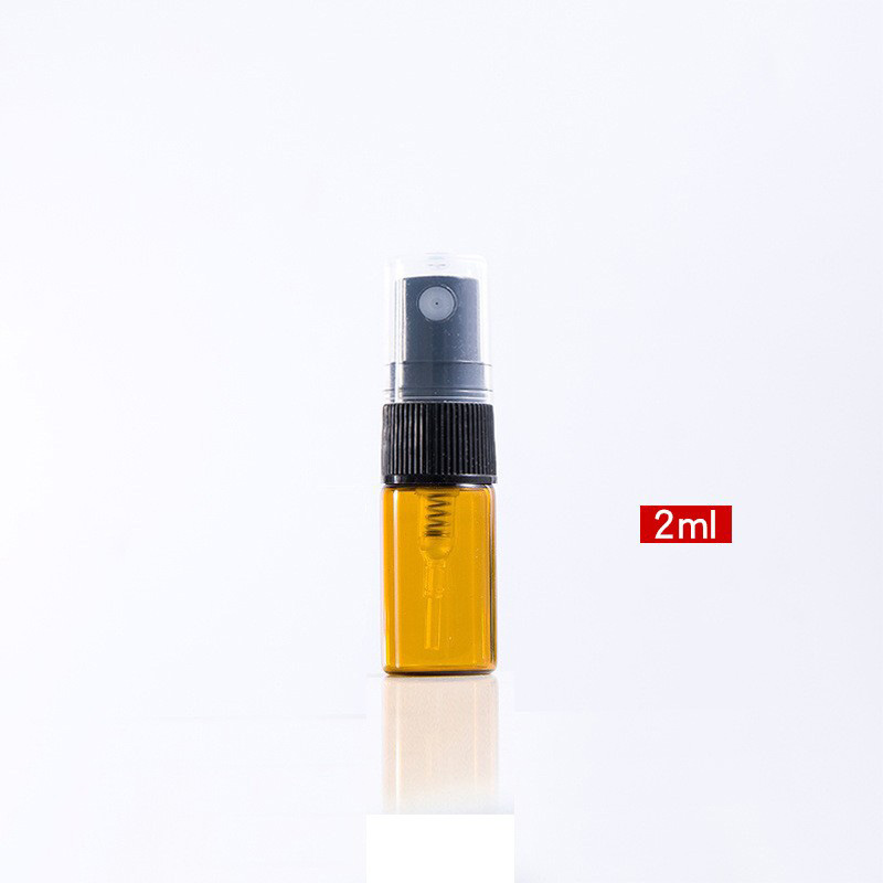 Bottiglia Ambra + Spruzzatore Nero + Coperchio Trasparente