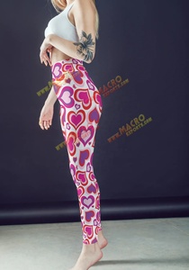 Pantalones Deportivos de Cintura Alta para Mujer, Diseño Personalizado, Leggings Elásticos para Gimnasio y Yoga, Protección UV, Antibacterianos, 85% Poliéster/15% - Product Image 3