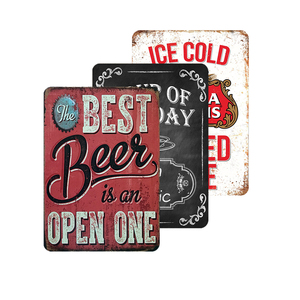 Plaque en métal rétro personnalisée en gros - Plaque en étain vintage imprimée UV pour décoration murale - Product Image 2