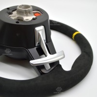 Volante Deportivo de Alcántara sin Botones Compatible con Modelos Porsche 911/718/Panamera/Cayenne/Macan/Taycan, Todas las Series, Actualización