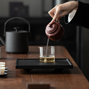 Bandeja cuadrada de estilo japonés para preparación de té, de carbón vegetal, pequeña mesa de té resistente al calor para té Kung Fu - Product Image 3