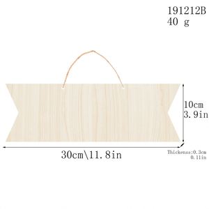 ป้ายไม้เปล่าสำหรับตกแต่งบ้านและงาน DIY พร้อมเชือก ขายส่งแบบดรอปชิปปิ้ง - Product Image 3
