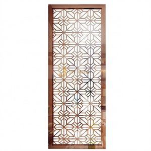 EX330 Modern Laser Cut Custom <b>Decorative</b> Metal <b>Screen</b> Dividers PVD Coating Stainless Steel Foldable Multifunctional Interior - Product Image 4