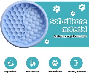 Nouveau bol en silicone pour chien, gamelle anti-glouton, tapis de léchage pour animaux, assiette nid d'abeille pour chien, bol anti-glouton pour l'alimentation lente - Product Image 3