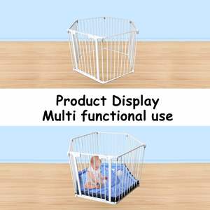 Barrière de sécurité pour enfant PROBEBI PPI01 en métal, barrière de sécurité pour bébé, barrière de sécurité intérieure et extérieure, parc pour enfants, garde-corps en fer - Product Image 3