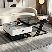 Nouvelle Table Basse 2026 en Pierre Frittée, Design Minimaliste et Luxueux, Carrée et Simple, Idéale pour Petits Appartements
