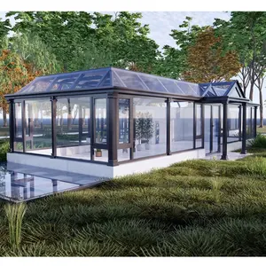 Modern Design Aluminium Buitenglas Zonnehuis Glazen Tuin Serre Huis