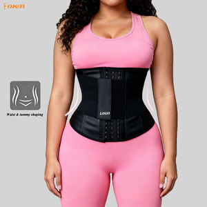 Ceinture amincissante en <span class=keywords><strong>latex</strong></span> à 9 baleines en acier, haute compression, pour l'entraînement, avec trous, antibactérienne - Product Image 1