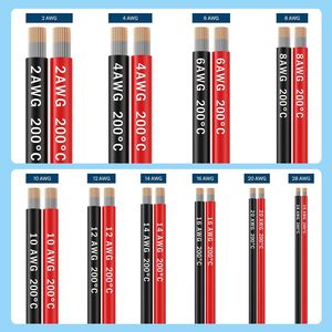 Câbles et fils électriques en cuivre étamé avec isolation en silicone souple 7/8/9/10 AWG pour électriciens - Product Image 6