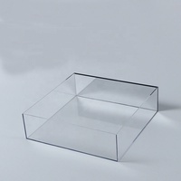 Étui de présentation cosmétique en acrylique personnalisé avec miroir latéral, pré-assemblé, design moderne, respectueux de l'environnement