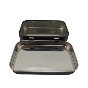 卸売り95x60x21mmブラックホワイトシルバー長方形食品グレード包装ブリキ箱ふた付きカスタムロゴ - Product Image 5