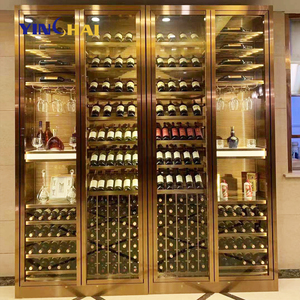 Изготовленный на заказ роскошный термостатический коммерческий итальянский стиль винный шкаф стеклянная дверь винный погребальный шкаф - Product Image 2