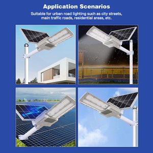 High Lumen IP65 Outdoor All in One Solar Street <strong>Light</strong> with Motion Sensor 300W <strong>Dusk</strong> <strong>to</strong> <strong>Dawn</strong> Solar Powered Led Road Lamp - Product Image 5