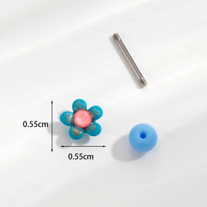 Gaby nouveau <span class=keywords><strong>piercing</strong></span> acier chirurgical clous de cartilage boucles d'oreilles pendantes fleur imperméable <span class=keywords><strong>piercing</strong></span> boucles d'oreilles hélice <span class=keywords><strong>piercing</strong></span> pour femmes - Product Image 2