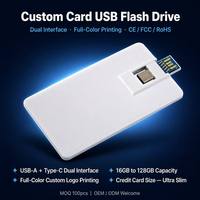 Clé USB personnalisée avec impression couleur intégrale USB-A et Type-C – Cadeau promotionnel d'entreprise