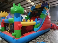 Château gonflable commercial avec toboggan aquatique, très populaire pour le plaisir et le divertissement, avec souffleur - Offre spéciale