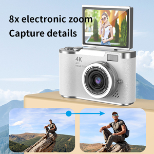 SourcingArk 4K 50MP CCD Digital <b>Camera</b> 8X Optical Zoom Flip Screen Vintage Style Student Travel Lithium Battery for LK-007 - Product Image 4