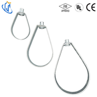 Support de tuyauterie pivotant en acier au carbone UTT40 avec écrou à insertion clé, certifié FM CE, galvanisé, pour tuyauterie en pouces