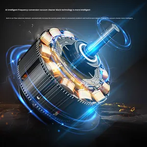 <span class=keywords><strong>Aspirateur</strong></span> portable sans fil 2-en-1 pour la maison et la voiture, faible bruit, grande puissance d'aspiration et lumière LED, 2000 mAh - Product Image 3