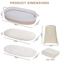Berceau à langer pliable écologique et durable, panier de rangement en corde de coton tressé à la main