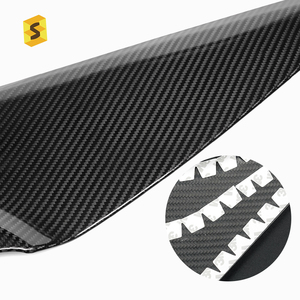 Shasha in fibra di carbonio 2 pezzi copri coperchio della Console centrale in carbonio a secco accessori interni per Chevrolet <span class=keywords><strong>Corvette</strong></span> C8 2020 anni - Product Image 5