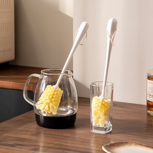 Cup <b>Brush</b> Long Handle Nylon Bristles For Tea Cup Thermos Bottle <b>Cleaning</b> Household Use - Product Image 1