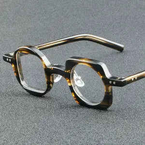 Retro Acetate Brille Rahmen Hochwertige Männer Frauen Persönlichkeit Optische Mode Computer Brille