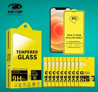Protection d'écran en verre trempé 9D pleine couverture compatible avec les téléphones mobiles iPhone 18 17 16 15 14 13 12 11 Pro Max