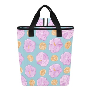 Custom logo Hawaiian Puakenikeni Flower Waterproof Insulated Lunch Bag Large Capacity Travel <b>Cooler</b> Beach <b>Backpack</b> - Product Image 1