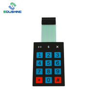 Kustom Harga Murah timbul On/Off tombol tekan tombol membran untuk peralatan rumah tangga Keypad Keyboard Panel