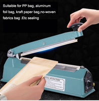 Portable 300W Handheld Food Sealer Machine Mini Electric Impulse Bag Sealer Température réglable pour plastique/feuille d'aluminium