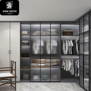 <span class=keywords><strong>Armario</strong></span> familiar moderno de madera YVT con estantes de almacenamiento, barra para colgar ropa <span class=keywords><strong>extensible</strong></span>, <span class=keywords><strong>armario</strong></span> de dormitorio de alta calidad - Product Image 6