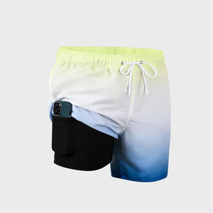 Shorts de bain imperméables à séchage rapide pour hommes avec logo personnalisé, doublure intérieure en maille respirante, shorts de plage pour les vacances, OEM - Product Image 4