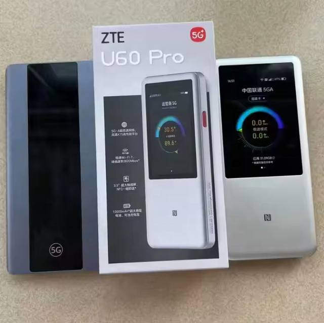 Unlocked ZTE MU5250 U60 Pro SDX75 10000mAh WiFi 7 AX3600 Pocket WiFi 5G Hotspot With 10000mAh Battery and 3.5 Inch Touch Screen