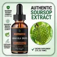Ausreson OEM Gotas de Extracto de Hoja de Guanábana, Suplemento Herbal para la Inmunidad y el Hígado, Gotas Líquidas de Guanábana