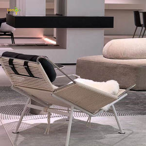 Chaise longue de salon moderne avec balcon chaise de drisse drapeau minimaliste nordique avec couverture - Product Image 6