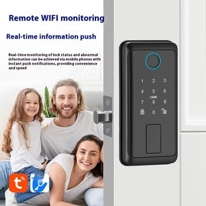 अमेरिकी शैली होम स्मार्ट लॉक के साथ फिंगरप्रिंट और पासवर्ड स्वचालित लकड़ी का दरवाजा लॉक अपार्टमेंट क्लाउड डेटा स्टोरेज विकल्प - Product Image 2